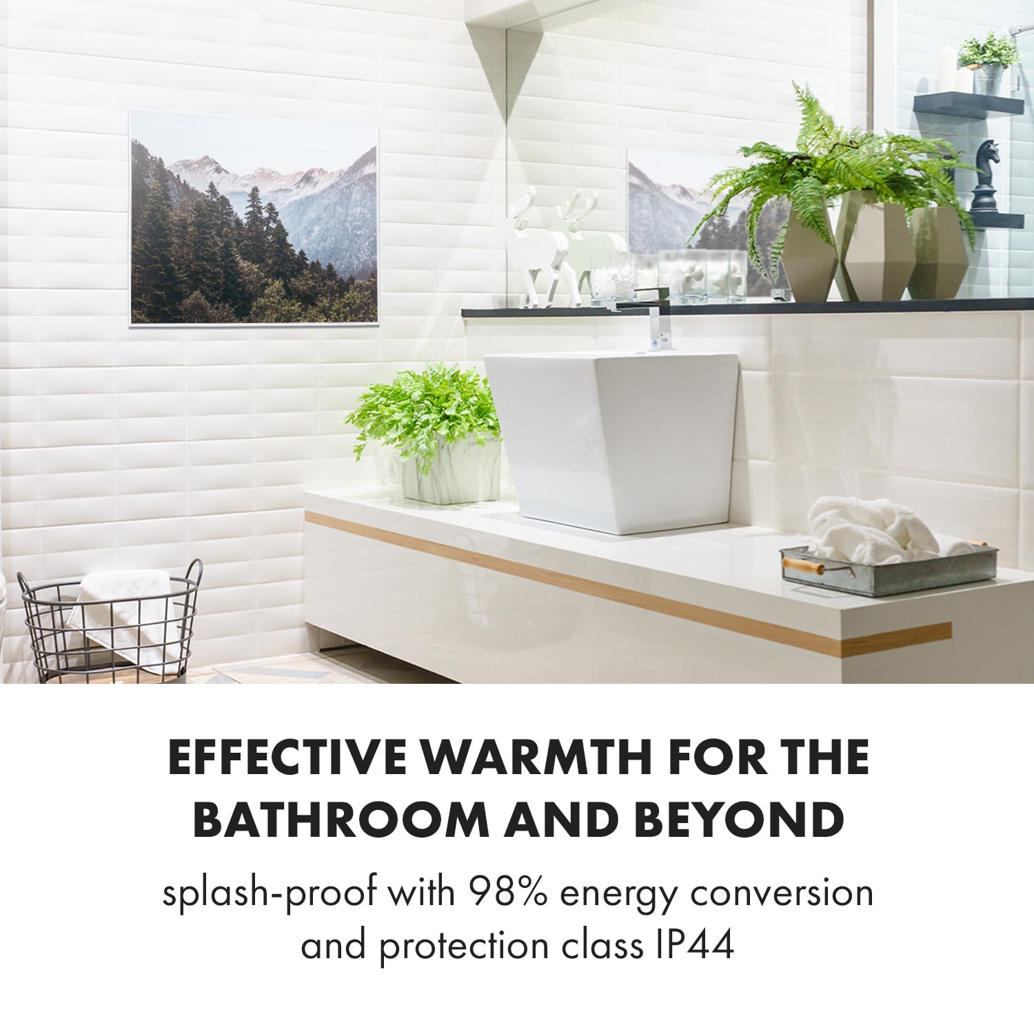 Wonderwall Air Art Smart infrarood verwarming 80x60cm 500W berg 