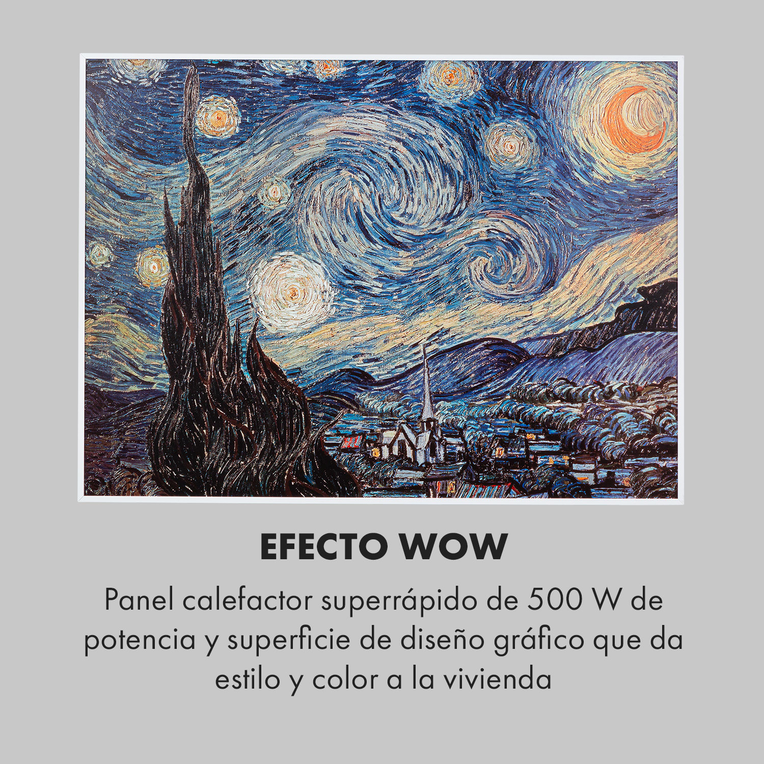 Wonderwall Air Art Smart Panel calefactor infrarrojo 80x60cm 500W Noche estrellada 80 x 60 cm | 500 W | Noche estrellada