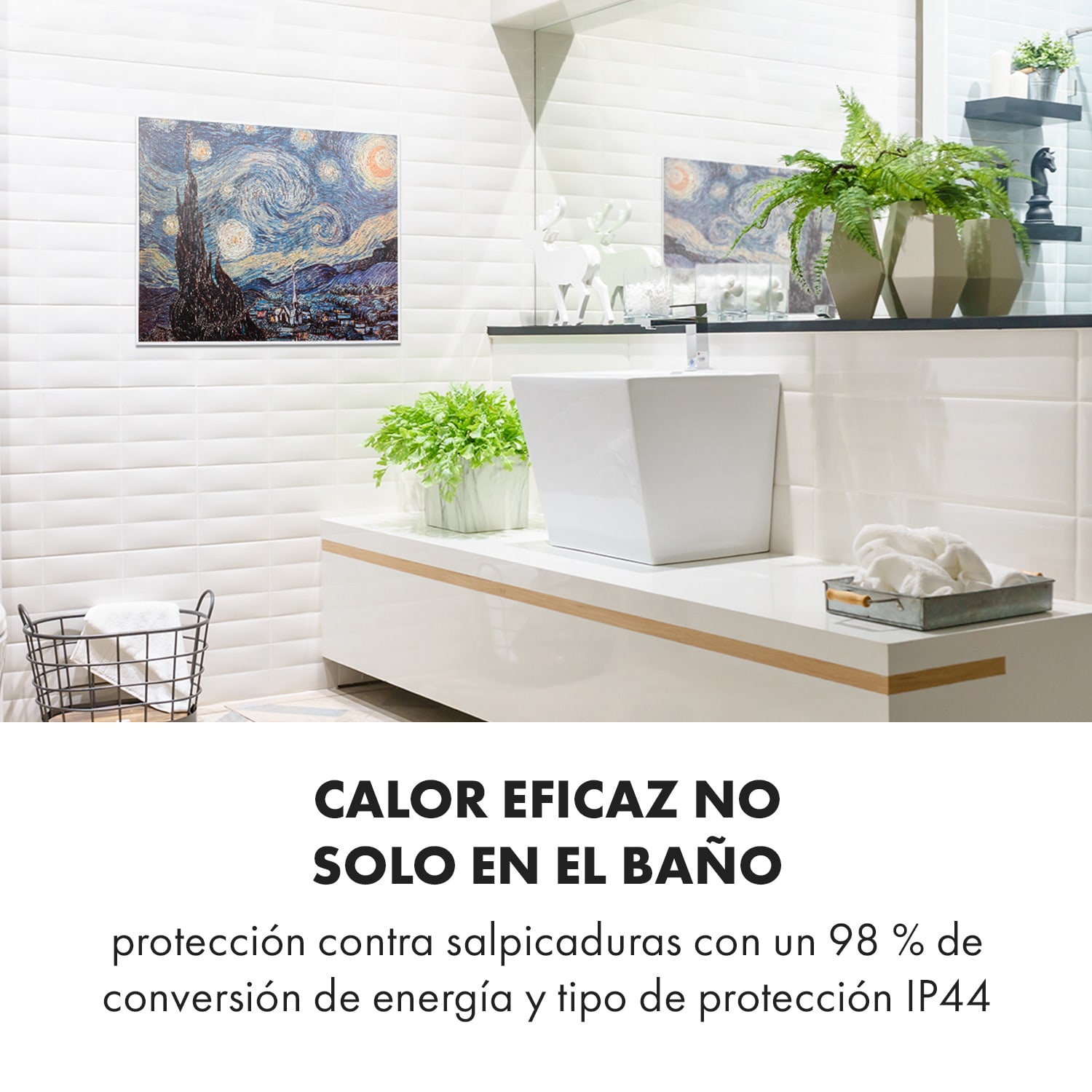 Wonderwall Air Art Smart Panel calefactor infrarrojo 80x60cm 500W Noche estrellada 80 x 60 cm | 500 W | Noche estrellada