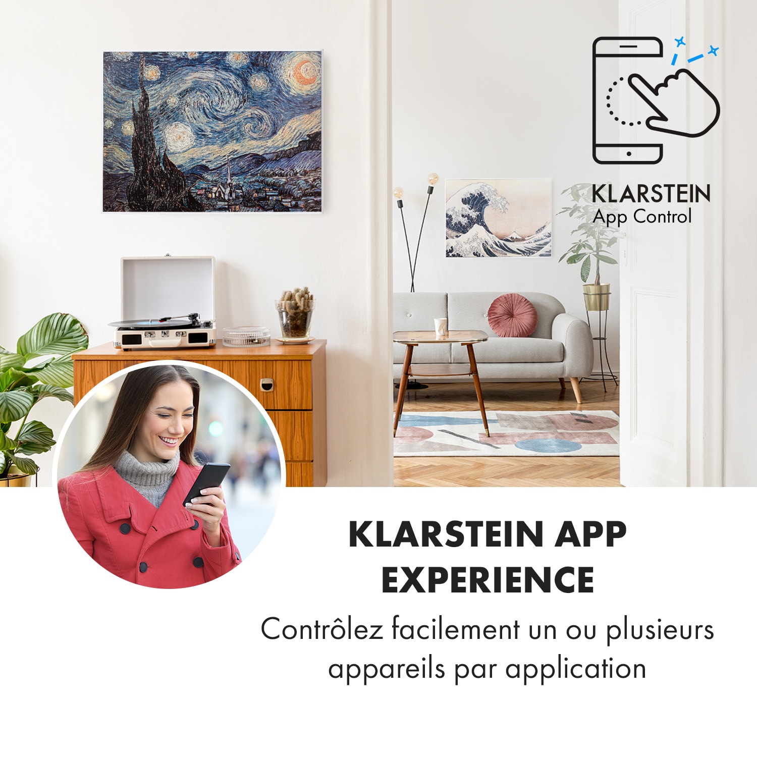 Wonderwall Air Art Smart infrarood verwarming 80x60cm 500W sterrennacht 80 x 60 cm | 500 W | Sterrennacht