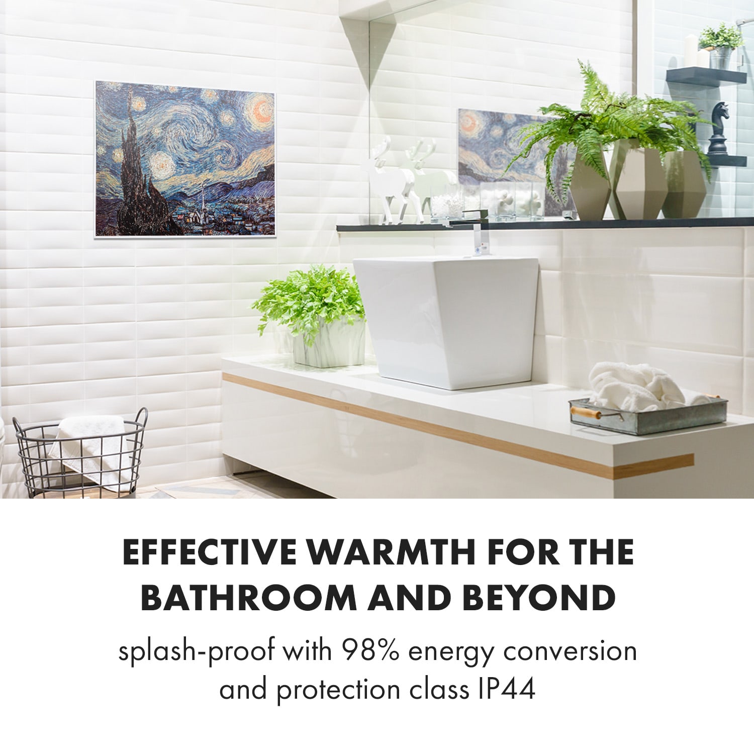 Wonderwall Air Art Smart, infravörös hősugárzó, 80 x 60 cm, 500 W, csillagos égbolt 80 x 60 cm | 500 W | Csillagos éj