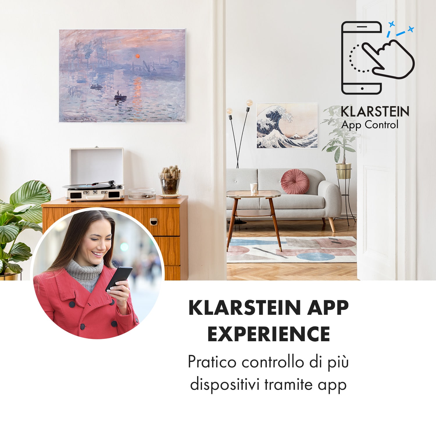 Wonderwall Air Art Smart Pannello Radiante Infrarossi 80x60cm 500W Levar del Sole 80 x 60 cm | 500 W | Alba