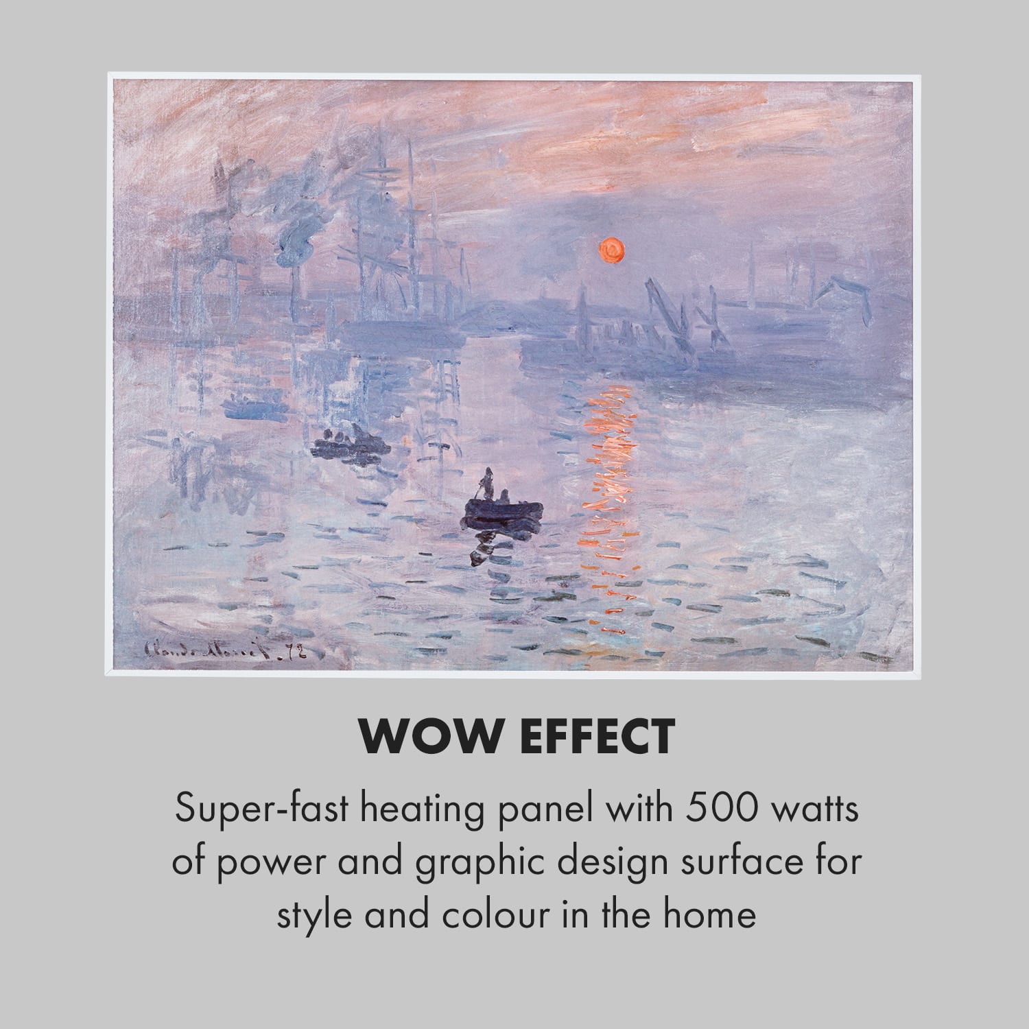 Wonderwall Air Art Smart, infračervený ohřívač, 80 x 60 cm, 500 W, východ slunce 80 x 60 cm | 500 W | Východ slunce