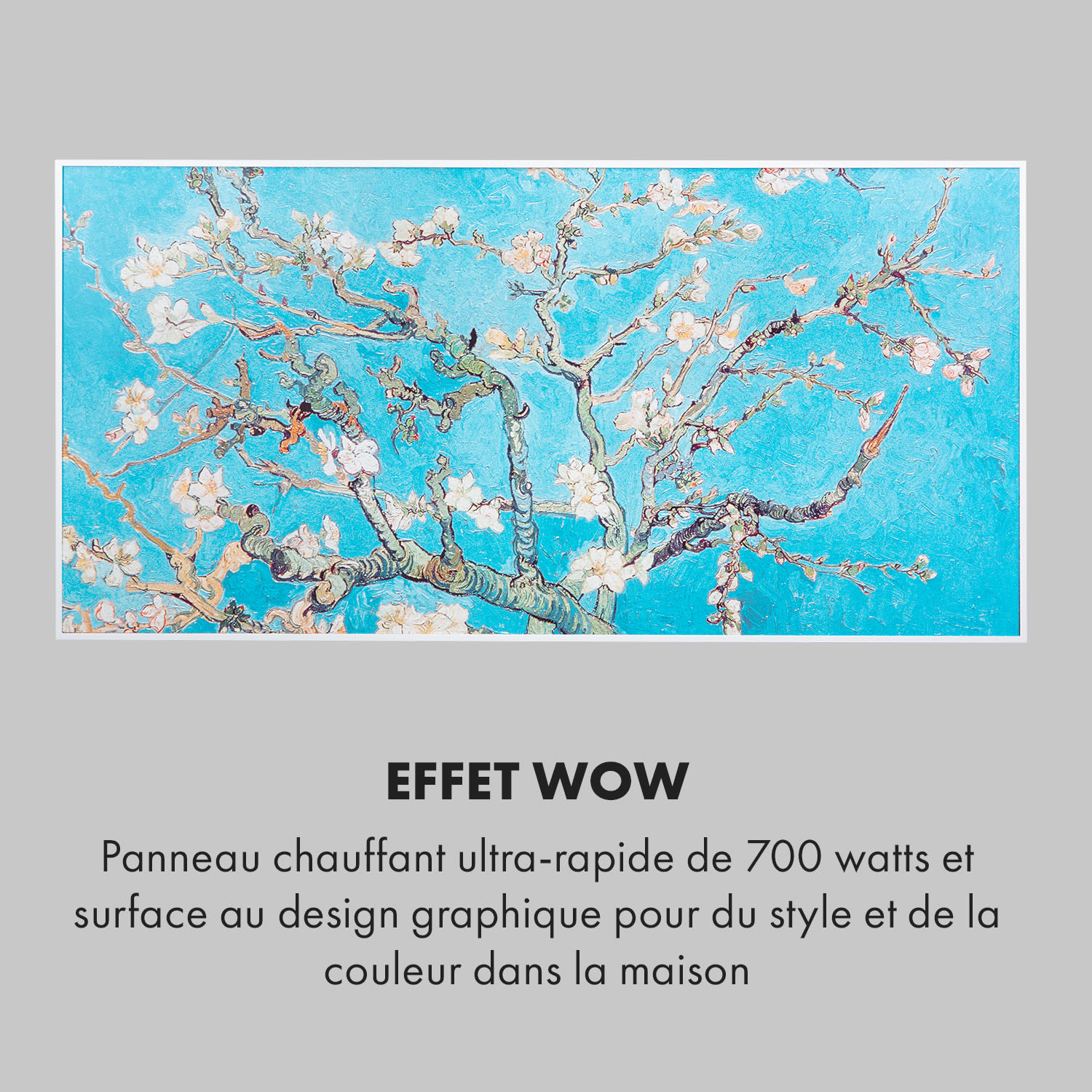 Wonderwall Air Art Smart infrarood verwarming 120x60cm 700W app amandelbloesem 120 x 60 cm | 700 W | Amandelbloesem