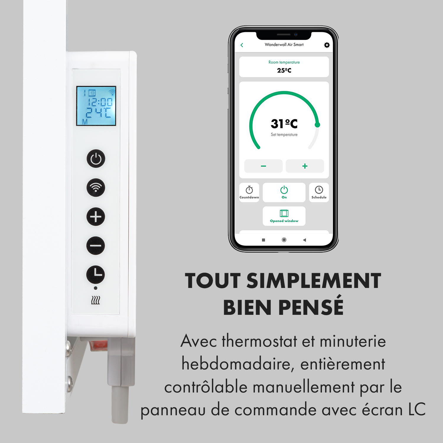 Wonderwall Air Art Smart infrarood verwarming 120x60cm 700W app amandelbloesem 120 x 60 cm | 700 W | Amandelbloesem