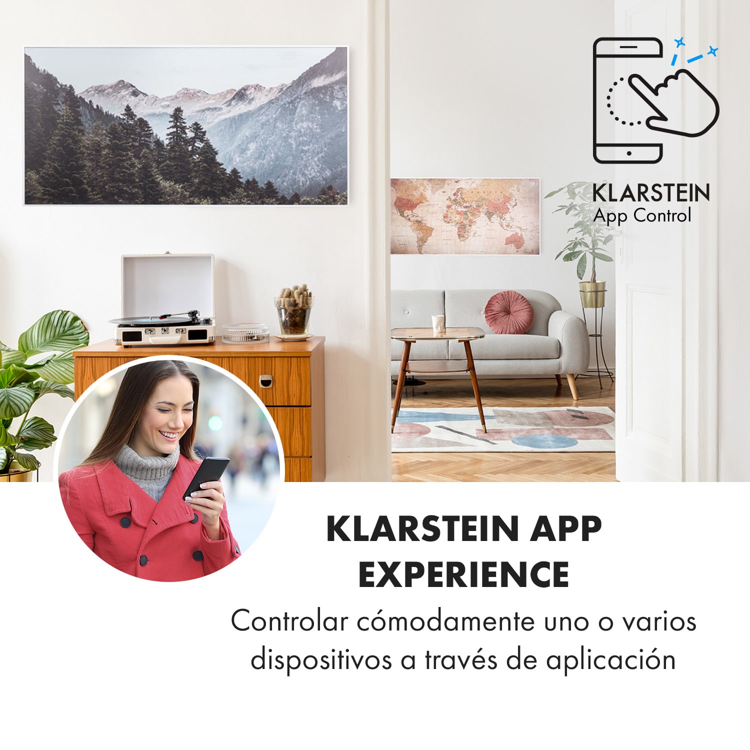 Wonderwall Air Art Smart Panel calefactor infrarrojo 120x60cm 700W App Montañas 120 x 60 cm | 700 W | Montaña