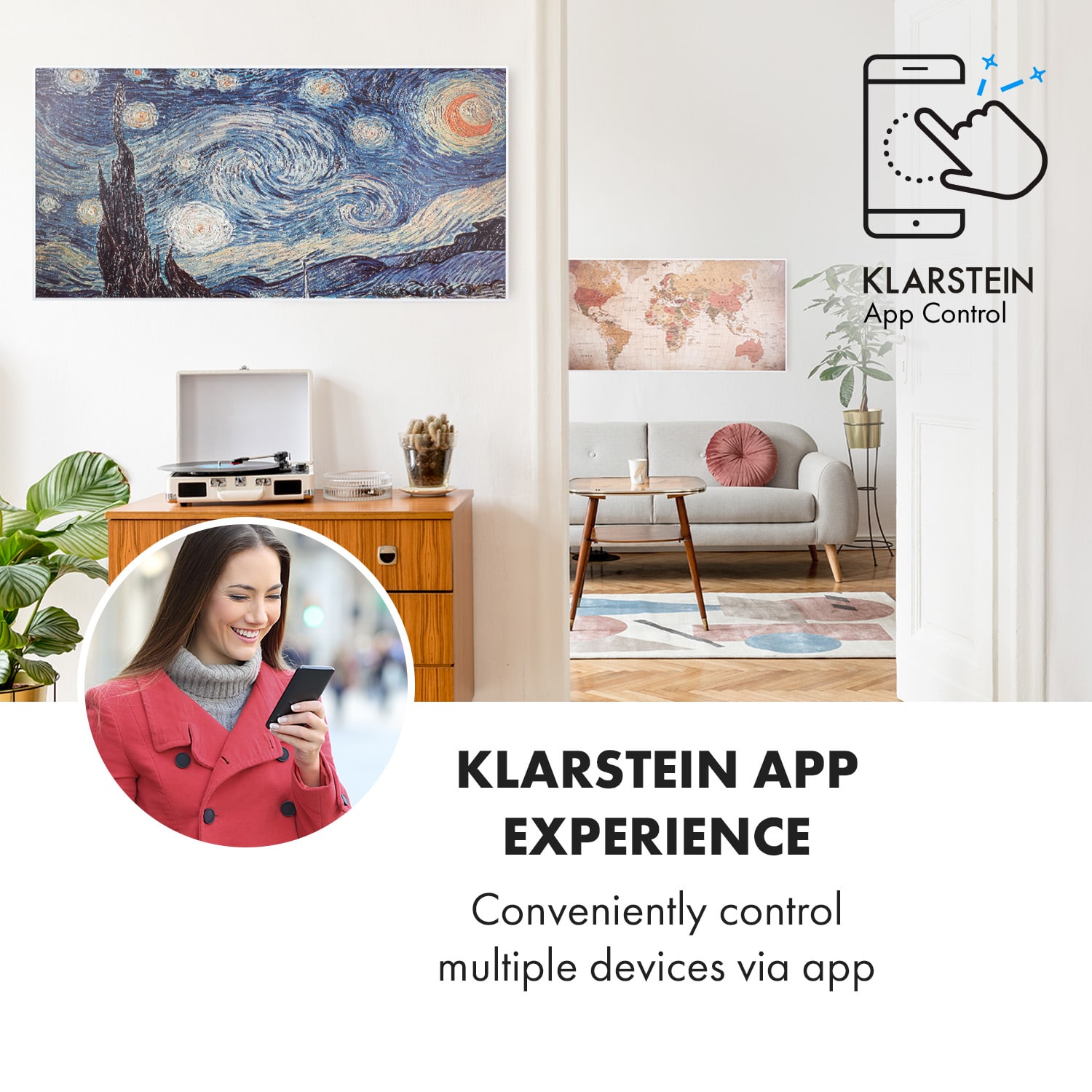 Wonderwall Air Art Smart Painel Aquecedor Infravermelho 120x60 cm 700W Noite Estrelada 120 x 60 cm | 700 W | Noite estrelada