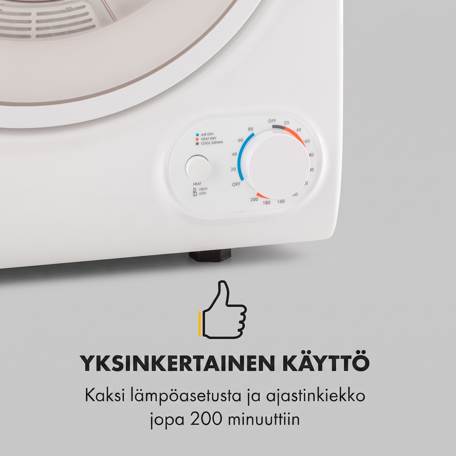 Jet Set 2500 kuivausrumpu ilmanpoisto 850 W energiatehokkuusluokka G 2,5 kg 50 cm valkoinen Valkoinen