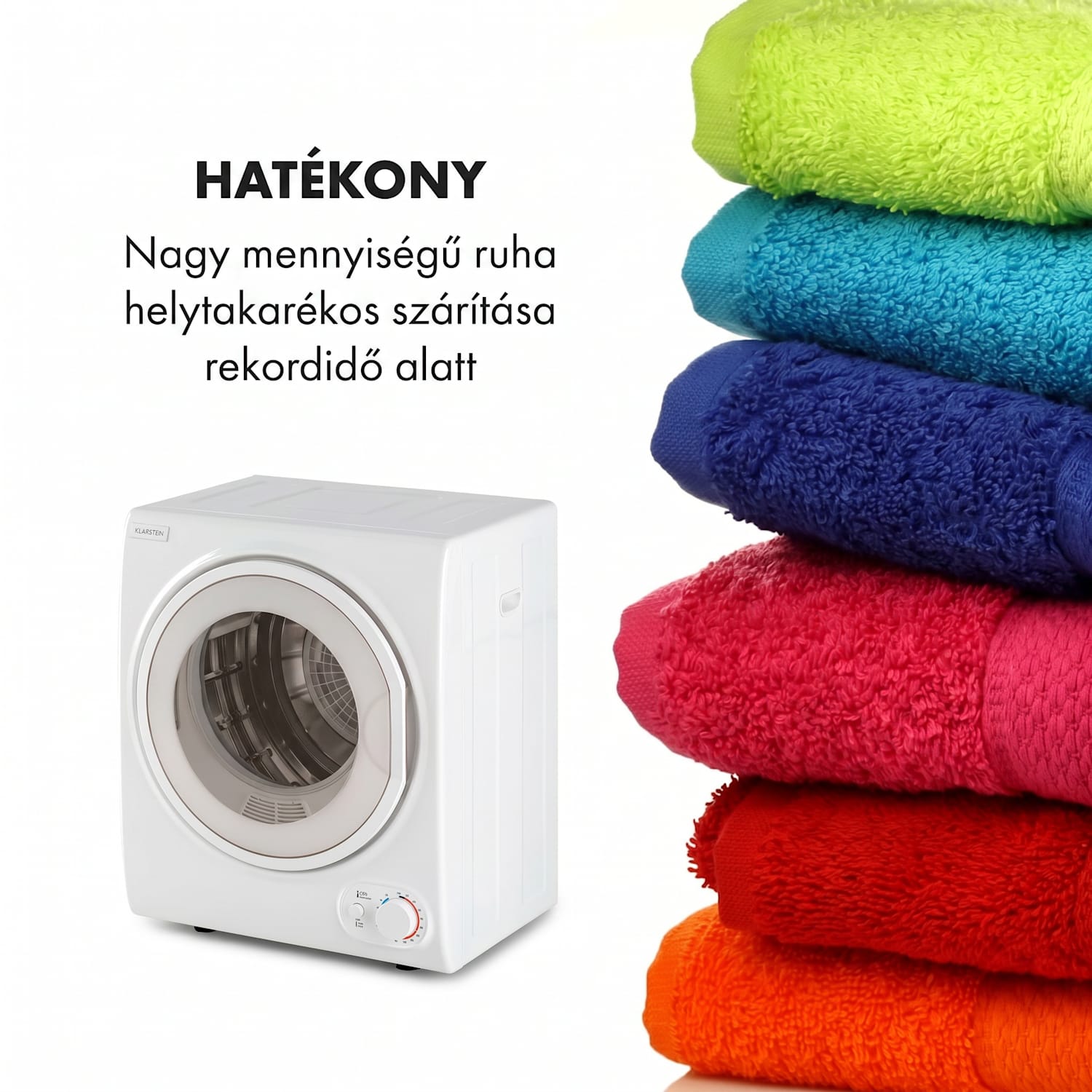 Jet Set 2500, szárítógép, nedves levegő elszívással, 850W, TEE C, 2,5kg, 50cm, fehér Fehér
