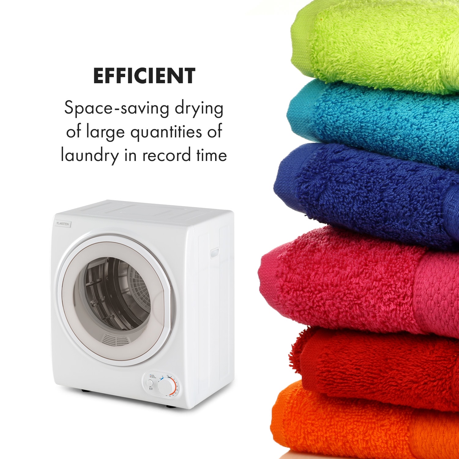 Jet Set 2500, uscător de haine, uscător cu aspirare de aer umed, 850W, TEE C, 2,5 kg, 50 cm, alb Alb