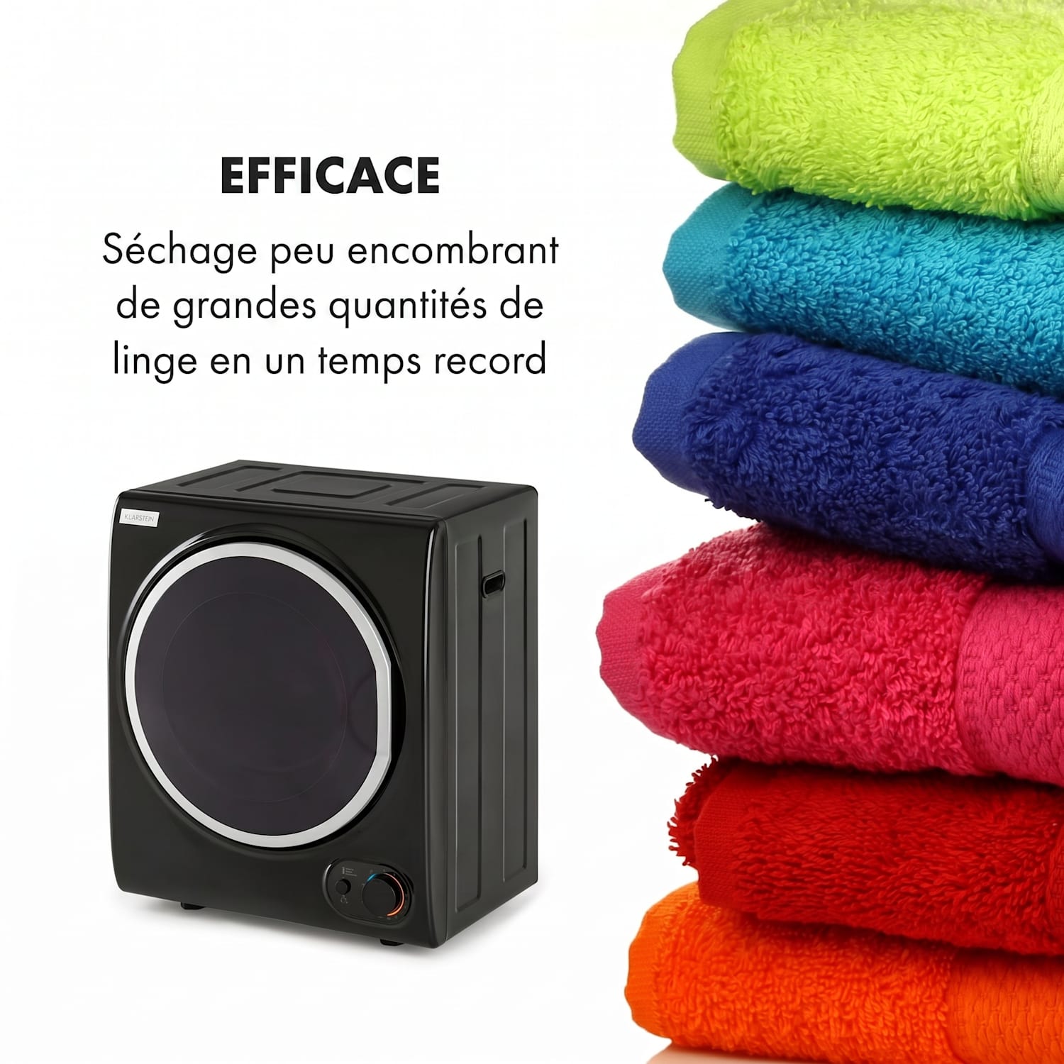Jet Set 2500 sèche-linge par extraction d'air 850 W CEE C 2,5 kg 50 cm noir Noir