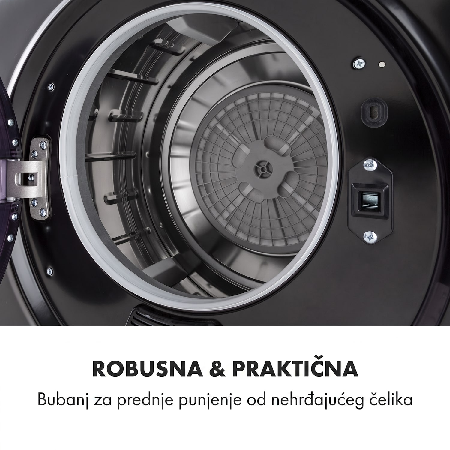 Jet Set 2500, sušilica za rublje, sušilica s odvodom vlažnog zraka, 850W, TEE C, 2,5 kg, 50 cm, crna Crna