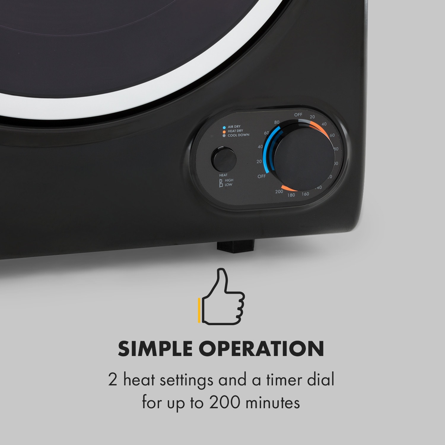 Jet Set 2500 Secadora de ropa por condensación 850W EEC C 2,5kg 50cm Negra 