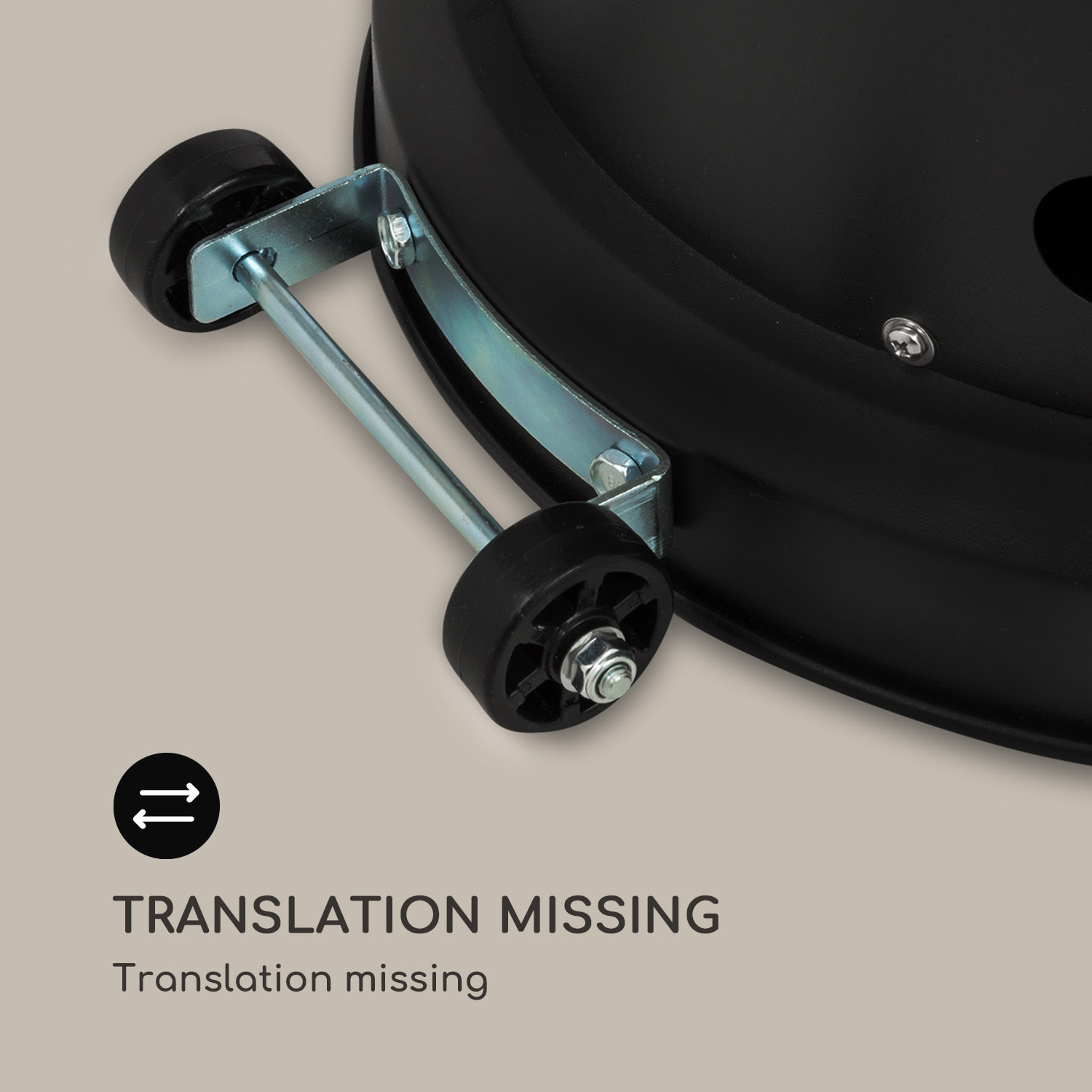 Goldflame Style radiateur de terrasse 11,2 kW vue 360° mobile noir Noir