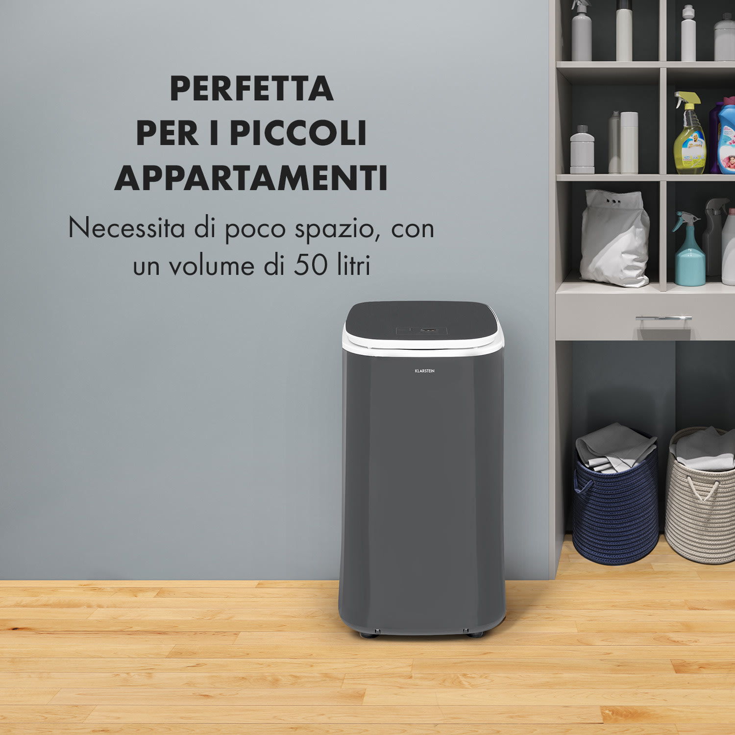 Zap Dry Asciugatrice 820W 50l Pannello Touch Schermo LED Grigio scuro