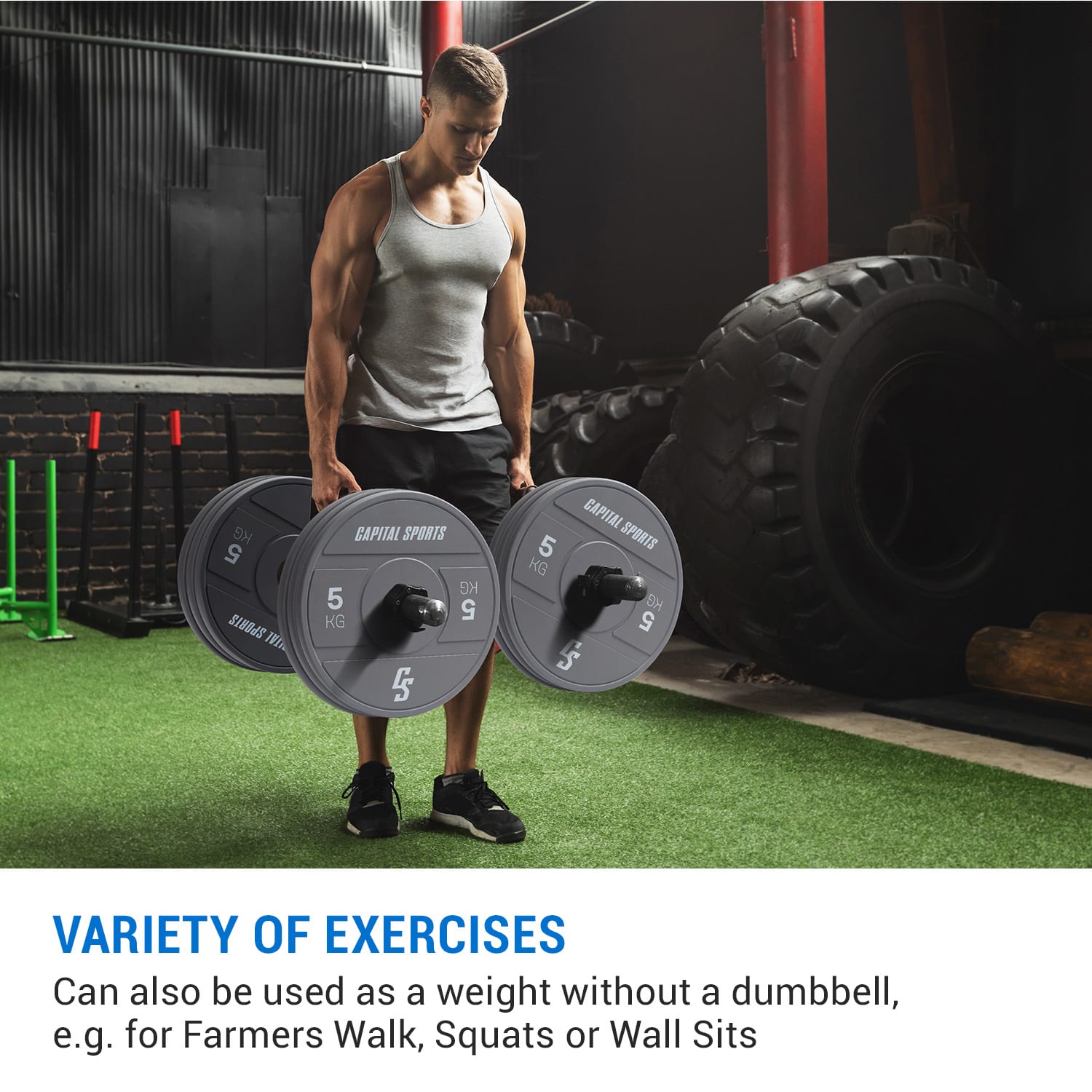 Nipton 2021, тежест диск, bumper диск, 2 х 2,5 кг., Ø 50,4 мм. твърда гума 