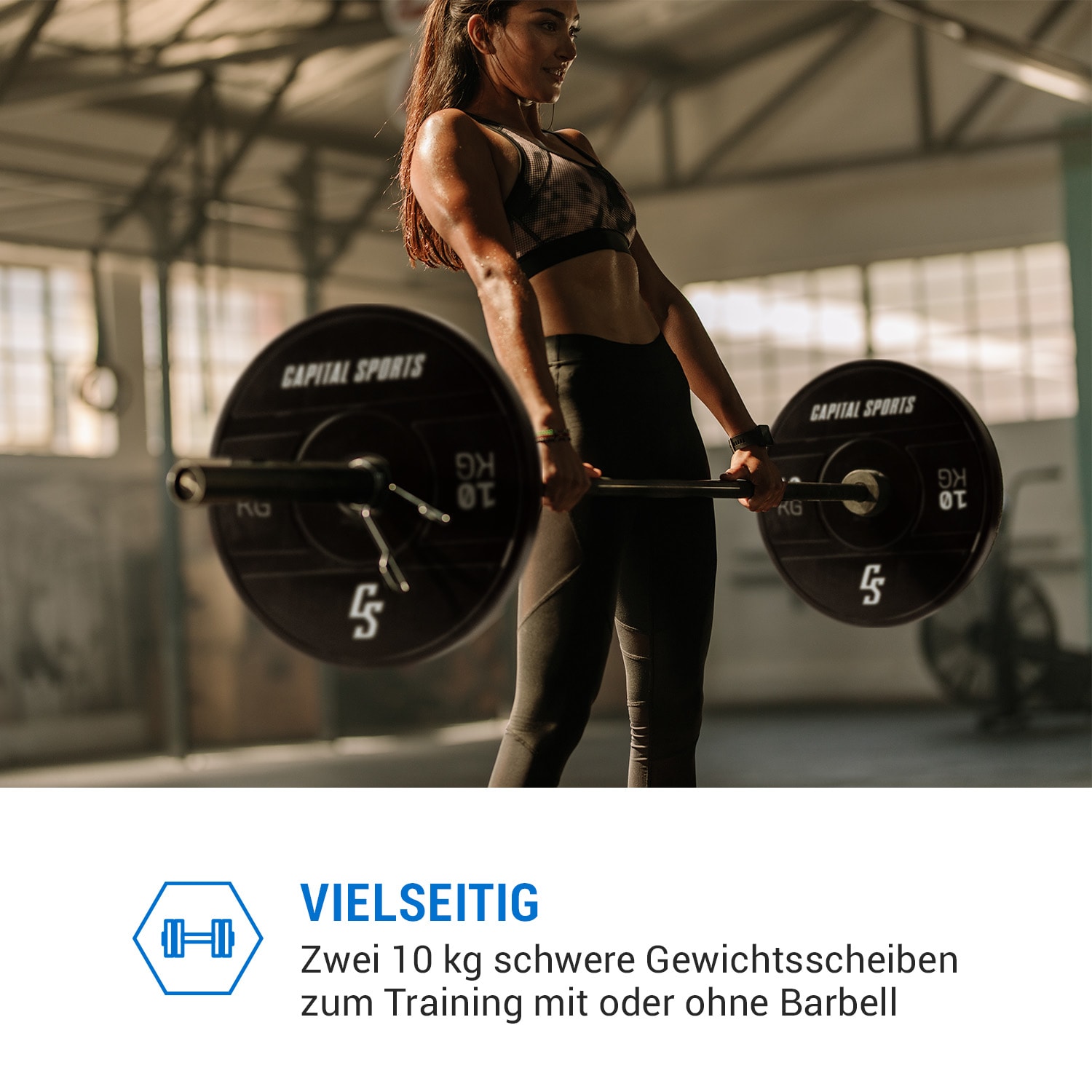 Sports Elongate 2020 Bumper Plates 2 x 10 kg Hartgummi 50,4mm 2x 10 kg