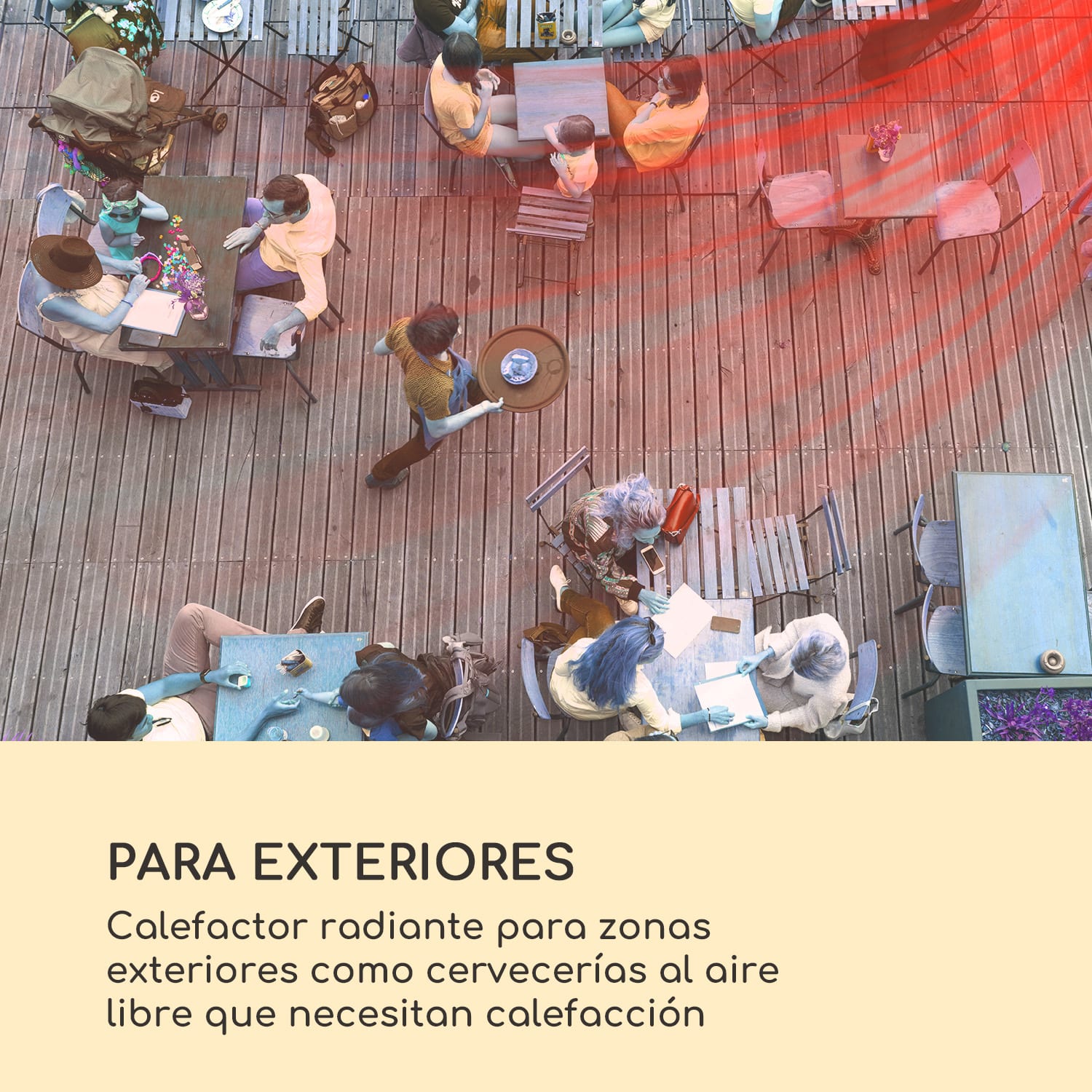 Heat Giant Radiador por infrarrojos 3x2000W IP65 380V Negro 