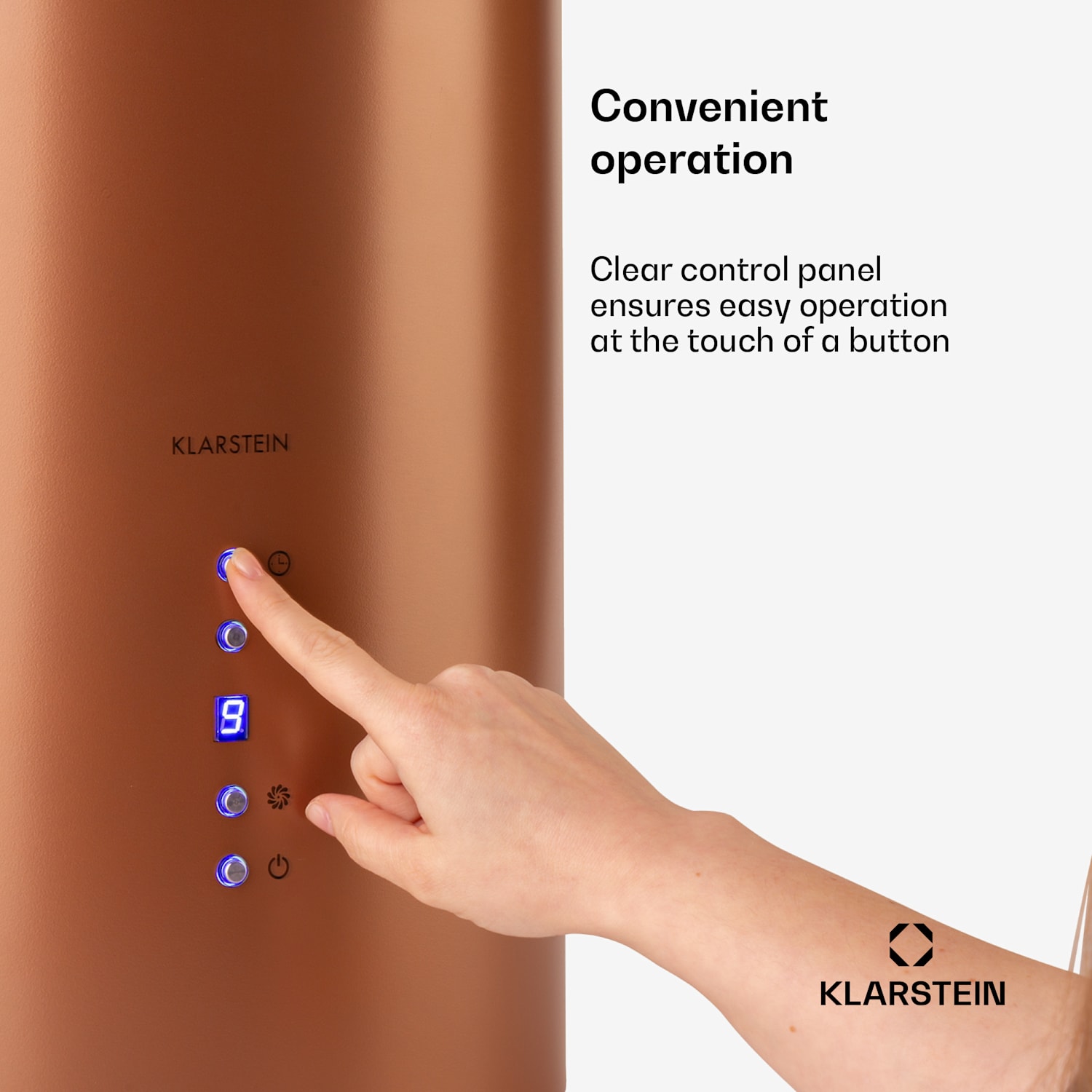 Barett saarekeliesituuletin Ø 35 cm kiertoilma 560 m³/h LED aktiivihiilisuodatin Kupari Metallinen