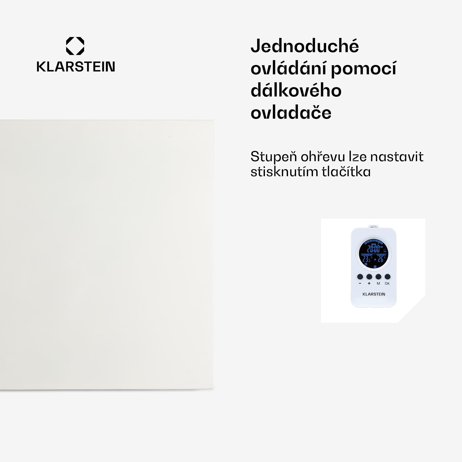 Wonderwall Air Infinite, infračervený ohřívač, 60 x 50 cm, 300 W, na stěnu, dálkové ovládání, bílý 