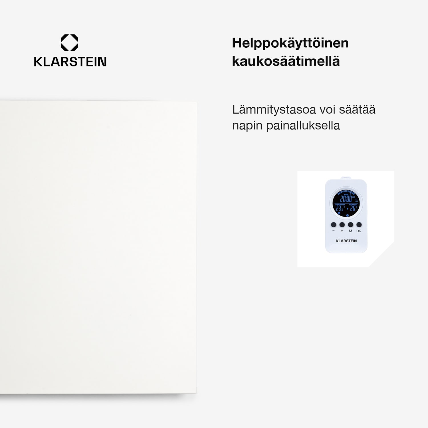 Wonderwall Air Infinite 580 -infrapunalämmitin 90x60cm 580W kaukosäädin 90 x 60 cm | 580 W | Valkoinen