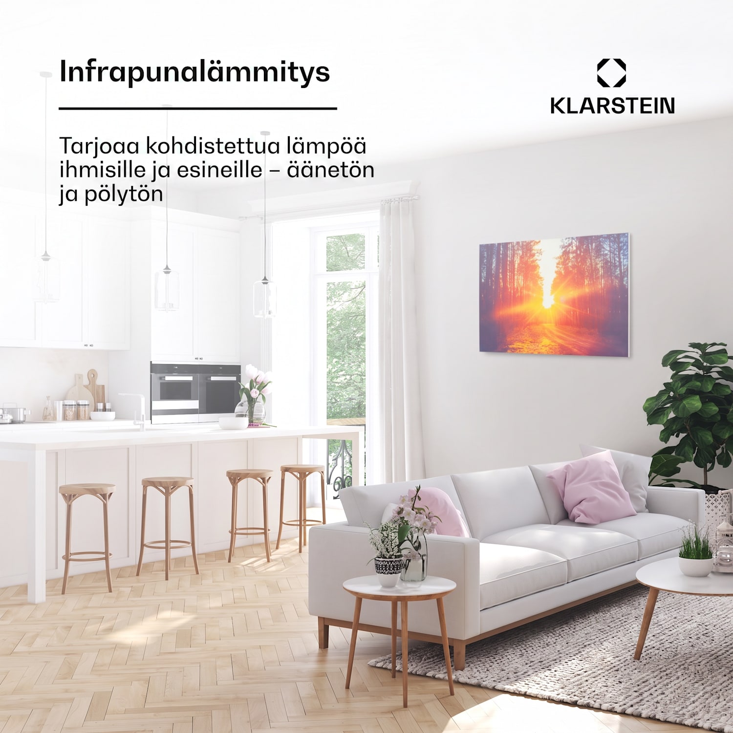 Wonderwall Air Art Infinite 580 infrapunalämmitin 90x60 cm 90 x 60 cm | 580 W | abstrakti