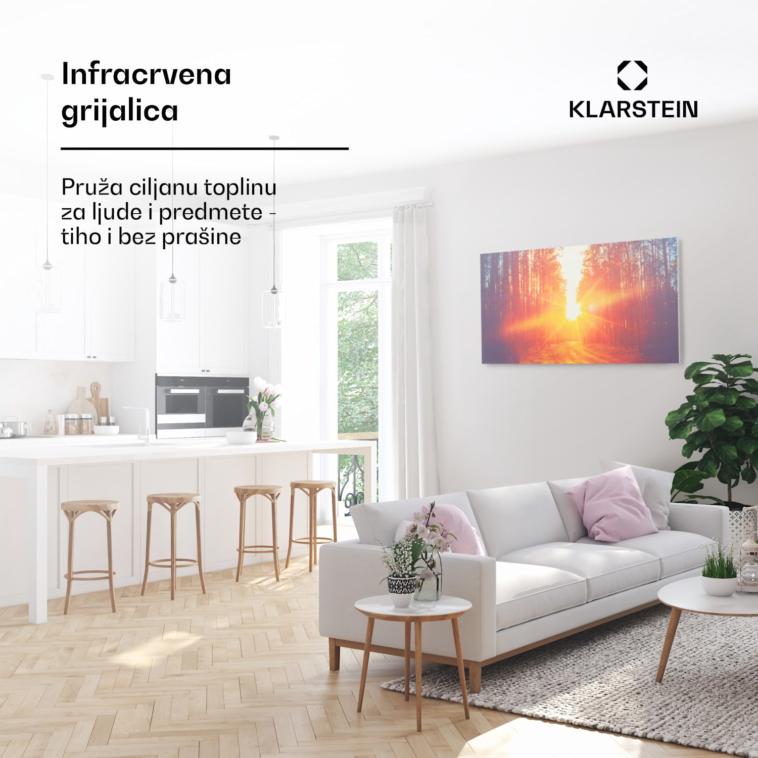 Wonderwall Air Art Infinite, infracrvena grijalica, slika, 120 x 60 cm, 720 W, na zidu, daljinski upravljač 120 x 60 cm | 720 W | sažetak