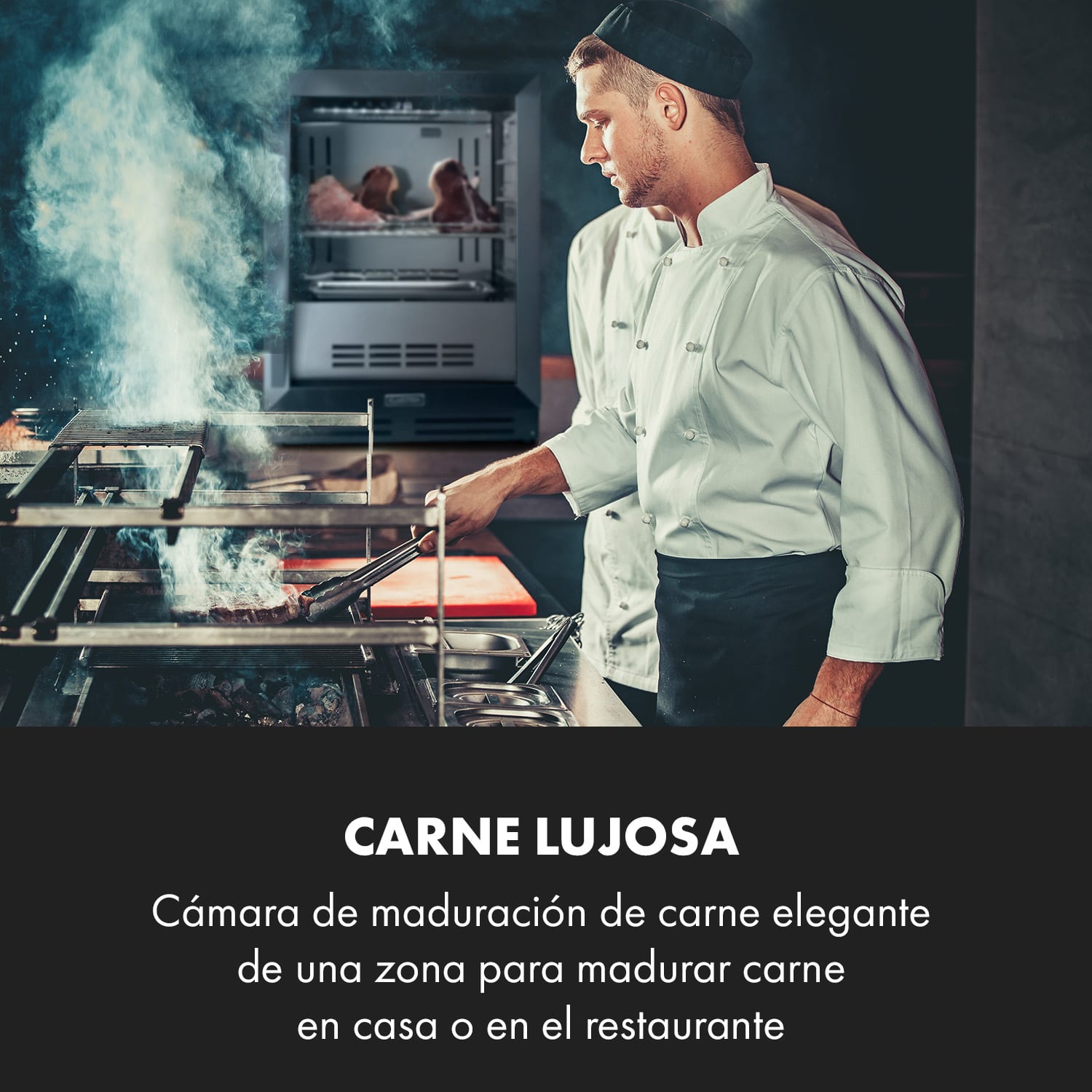 Armario de maduración de carne Steakhouse Pro 1 zona 98 litros 1-25°C táctil  puerta de acero inoxidable Acero Inoxidable