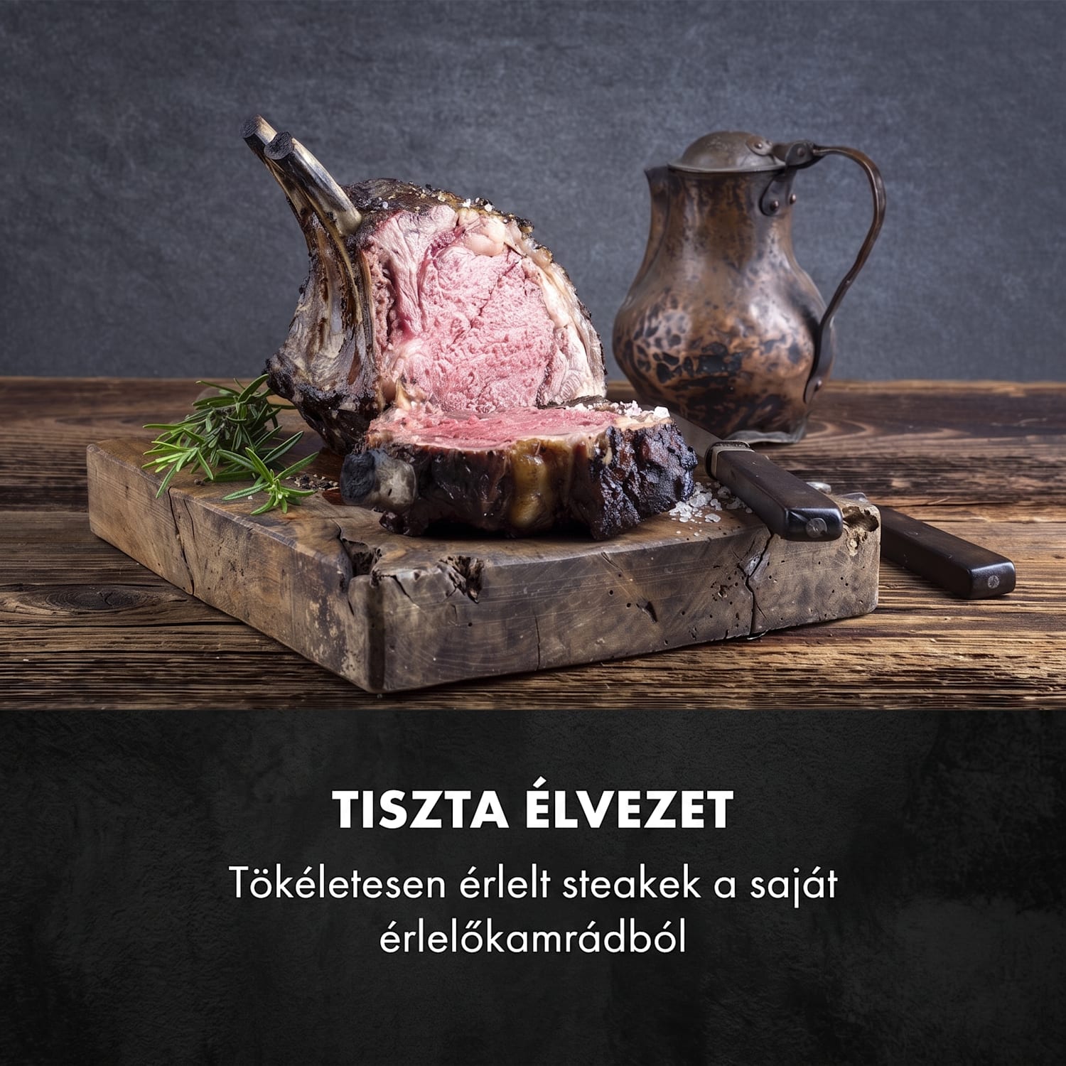 Steakhouse Pro, húsérlelő hűtőszekrény, 1 zóna, 98 liter, 1 – 25 °C, érintős, rozsdamentes acél Rozsdamentes acél