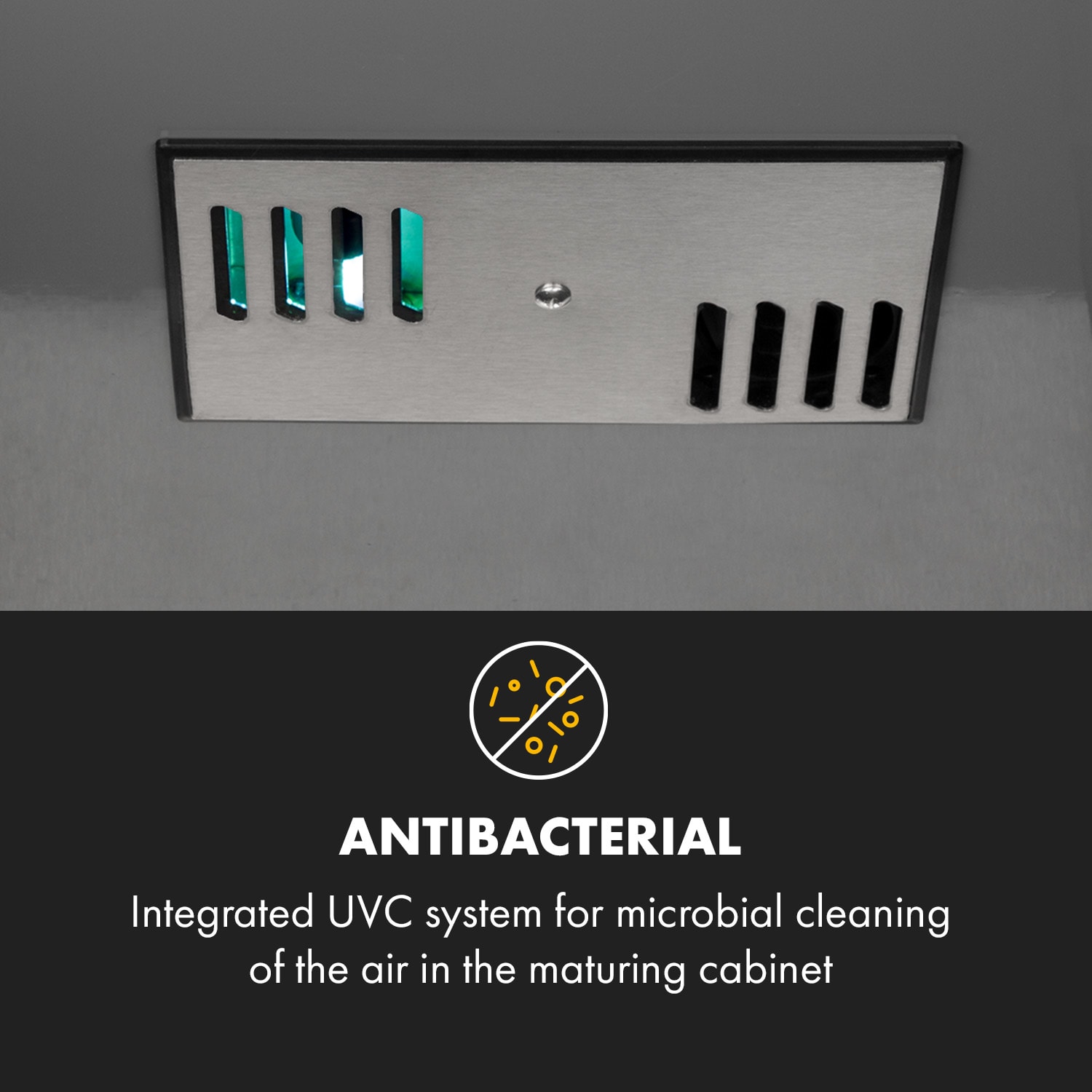 Steakhouse Pro, chladnička na zrenie mäsa, 1 zóna, 98 l, 1–25°C, dotyková, nehrdzavejúca oceľ Nehrdzavejúca oceľ