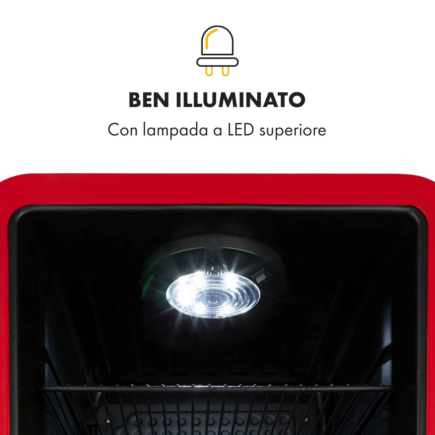 Frigorifero per bevande PopLife Frigorifero 70 litri 0 - 10 °C Design retrò  LED 