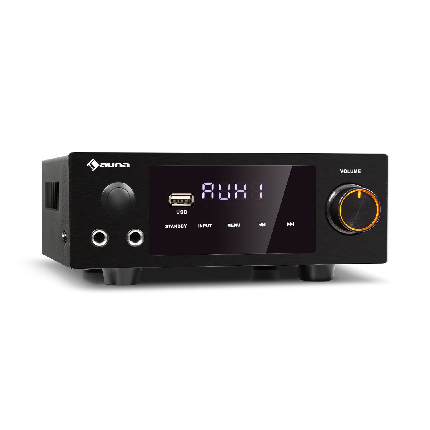 AMP-2 DG, stereo HiFi zesilovač, 2x50 W, RMS, BT/USB, optický a koaxální digitální vstup 