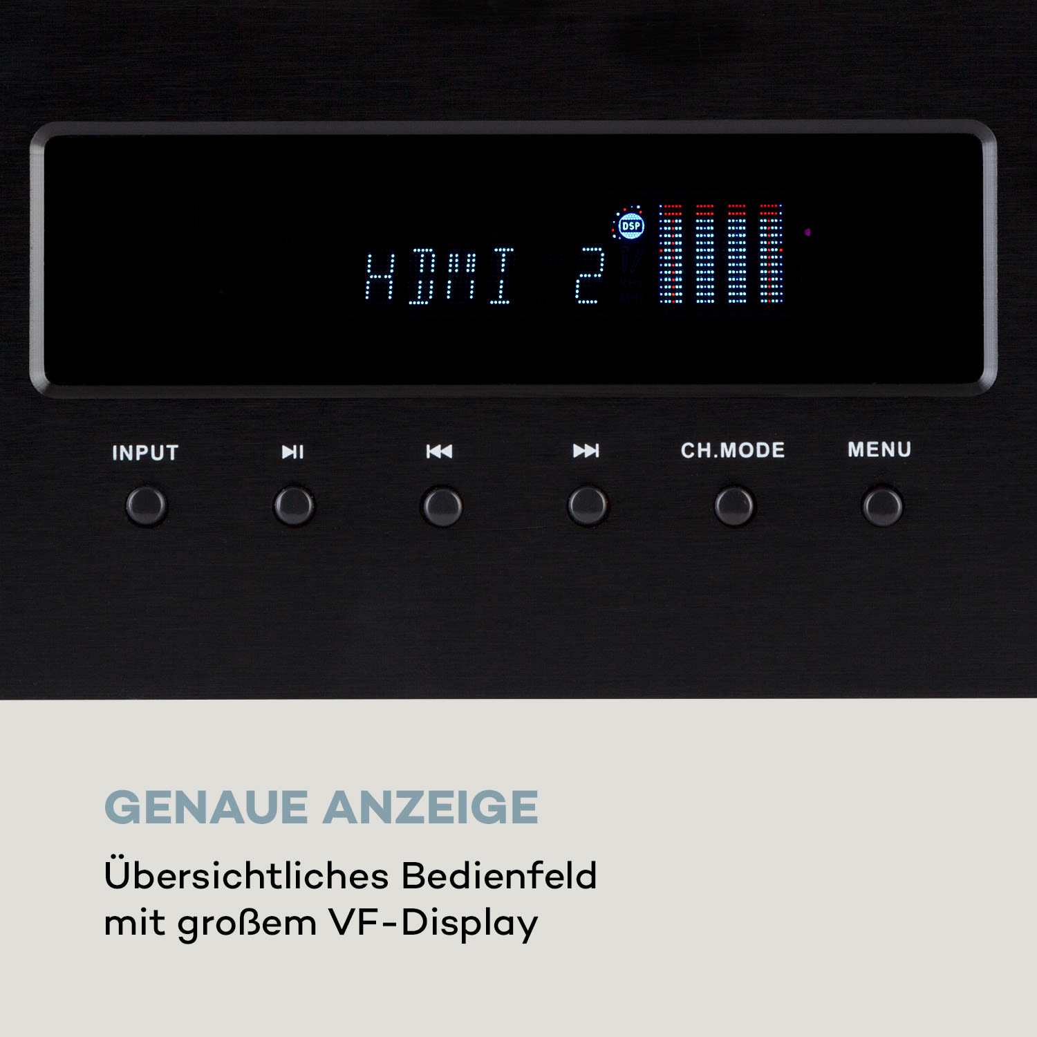 AMP-H260 5.1-Verstärker 2x100W + 3x20W RMS BT opt./coax. Digital-In 