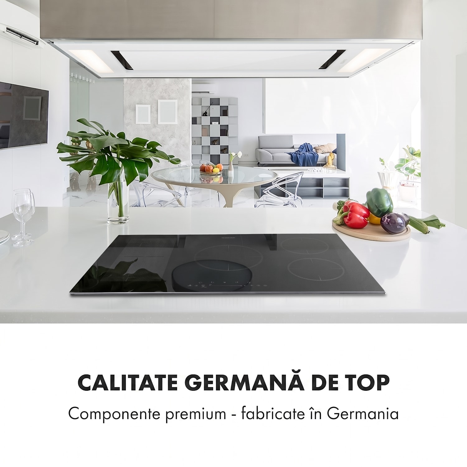 Delicatessa 90 Hybrid, plită încorporată, inducție, 5 zone, 7400 W, neagră 5 | Sticlă neagră