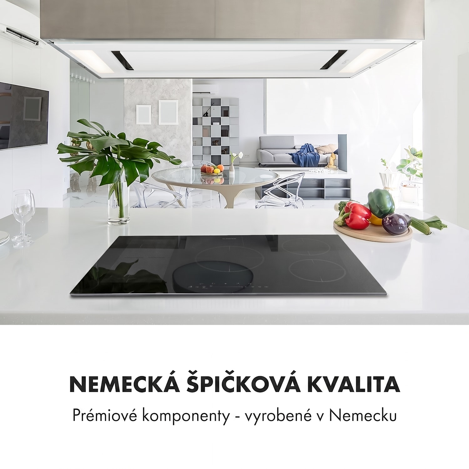 Delicatessa 90 Hybrid, vstavaná indukčná varná doska, 7400 W, 5 zón, čierna 5 | Čierne sklo