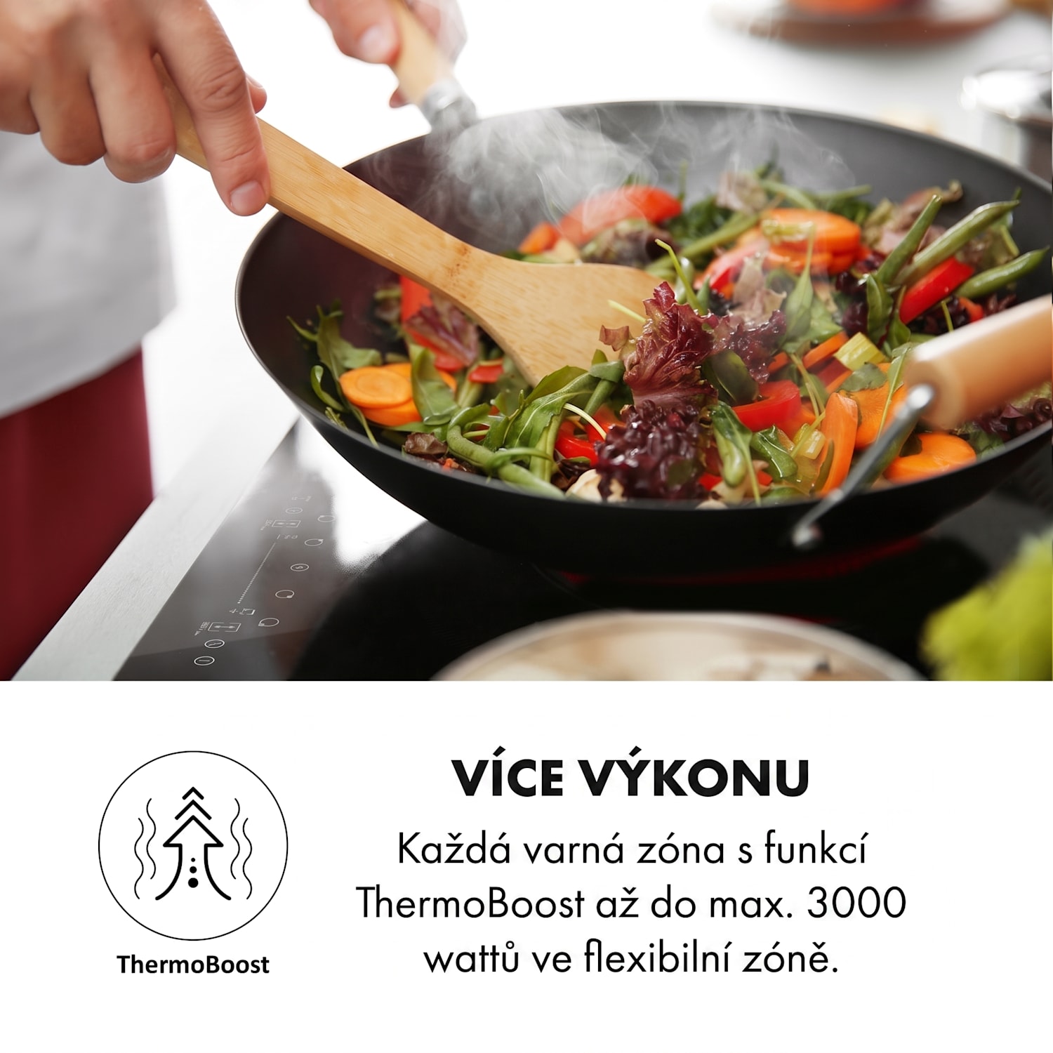 Delicatessa 90 Flex, indukční varná deska, vestavná, 7400 W, 5 zón Černé sklo