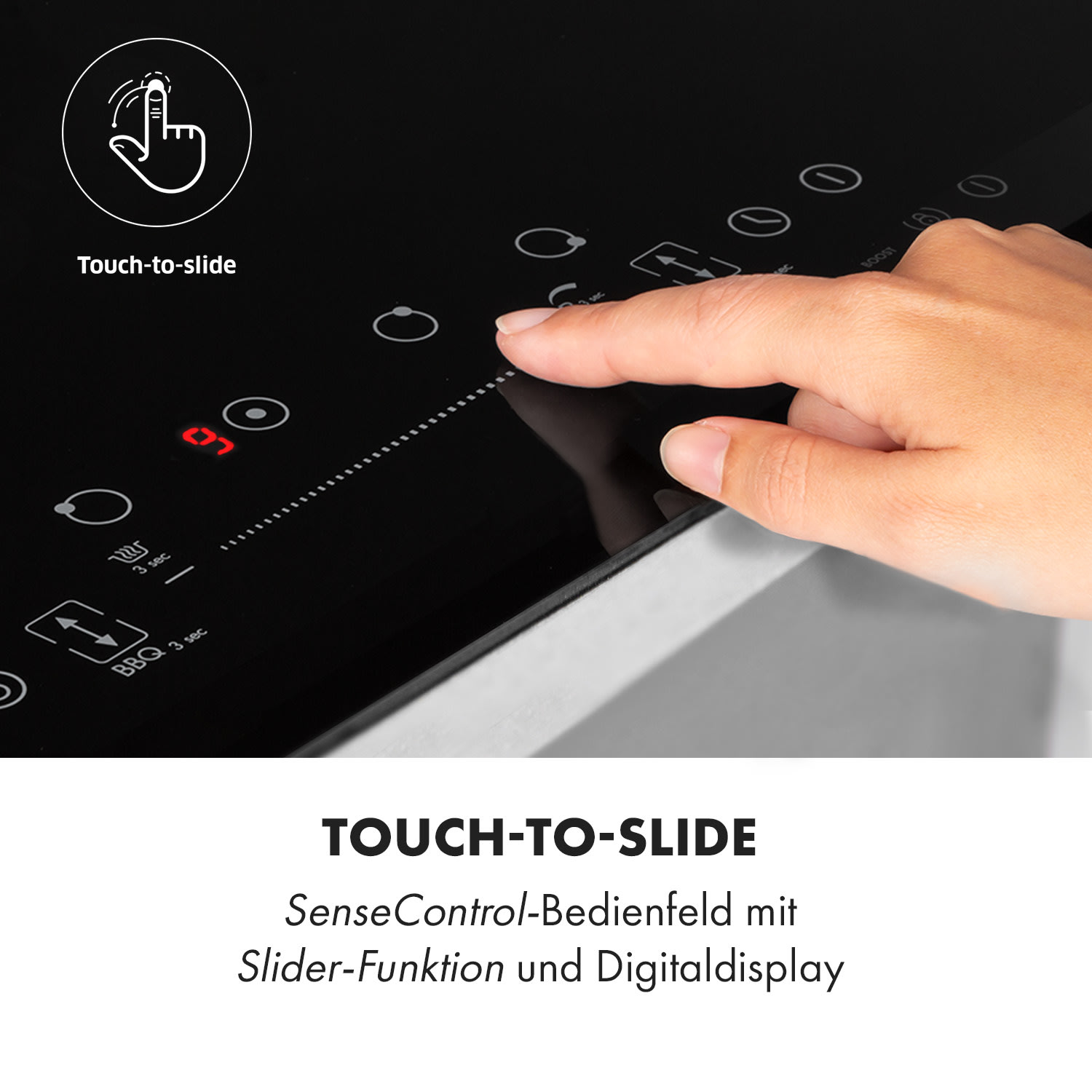 Delicatessa 90 Flex Einbaukochfeld Induktion 5 Zonen 7400W Autark 