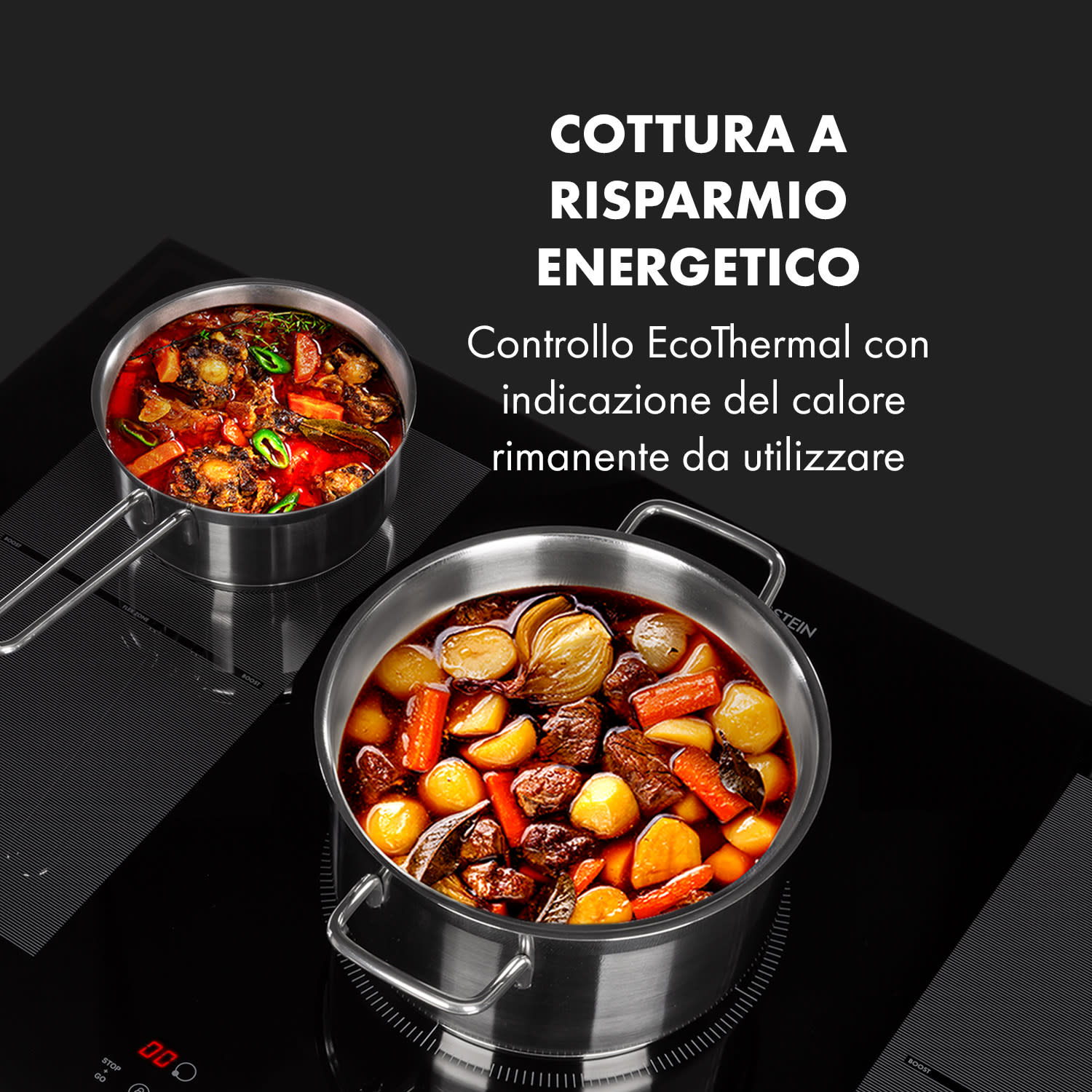 Delicatessa 90 Flex, Piano Cottura a Induzione, a Incasso, 5 Zone, Autonomo, 7400W Nero trasparente