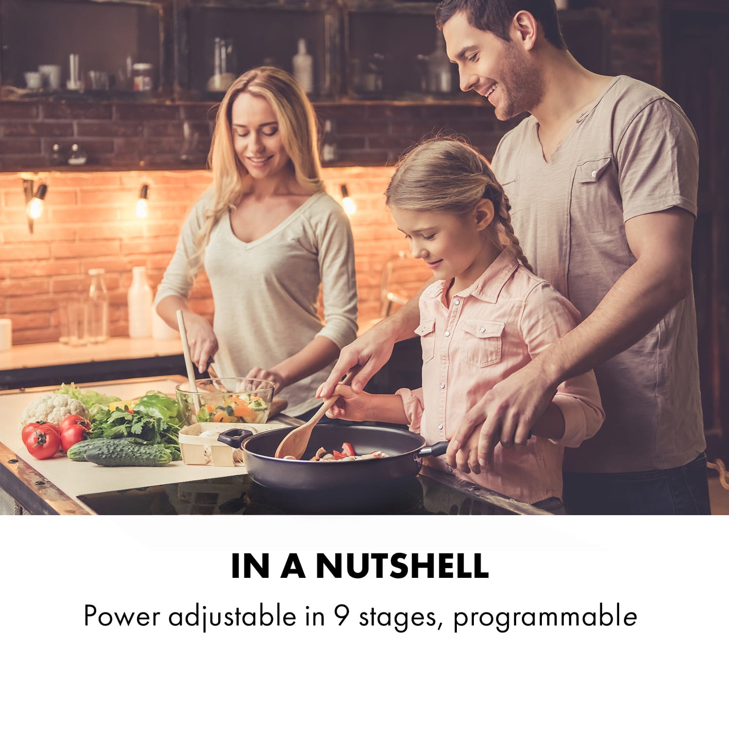 Delicatessa 90 Flex, vgradna kuhalna plošča, indukcija, 5 con, 7400 W, ločena Črno steklo