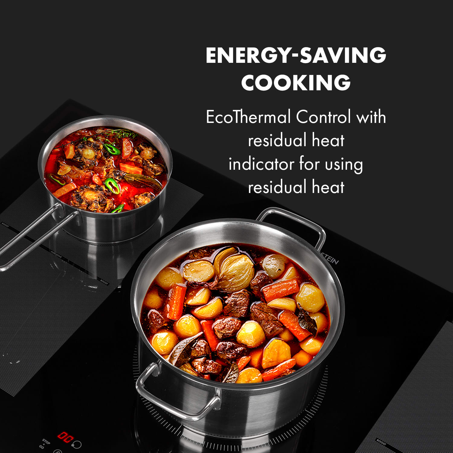 Delicatessa 90 Flex Built-in Hob Induction 5 Zones 7400W Autarkic Black Glass