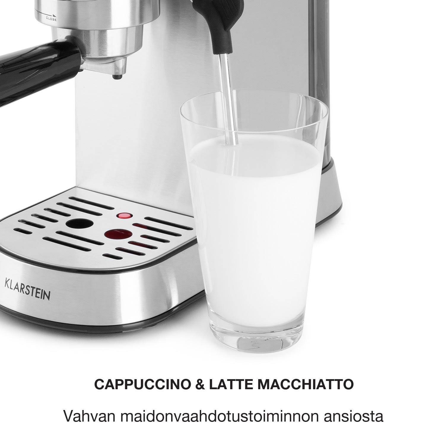 Futura-espressokeitin 20 bar 1450 W 20 bar 1,25 l ruostumaton teräs Hopea Metallinen
