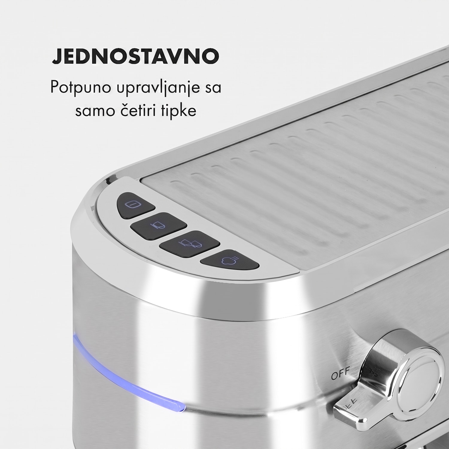 Futura, aparat za espresso, 20 bara, 1450 W, 1,25 l, nehrđajući čelik Srebrna metalik