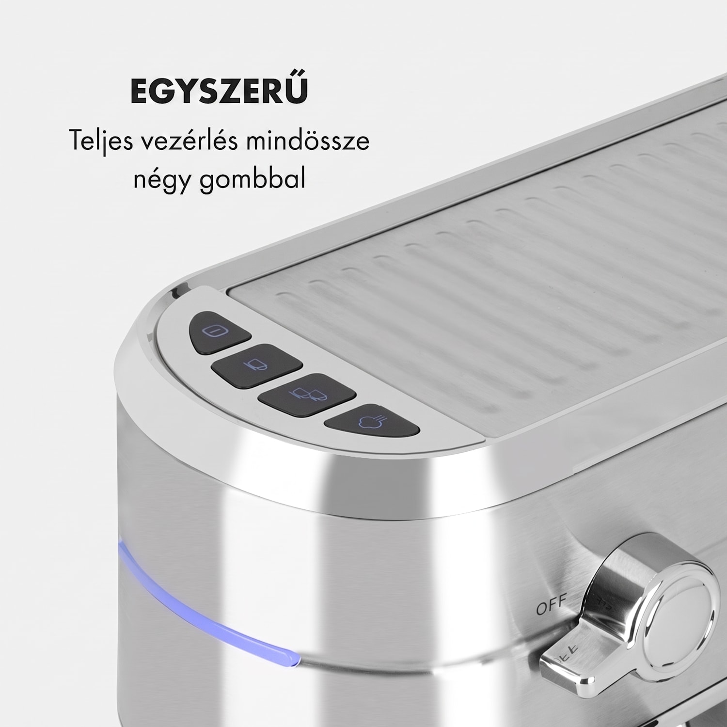 Futura, eszpresszógép, 1450 W, 20 bar, 1,25 l, rozsdamentes acél Ezüst metál