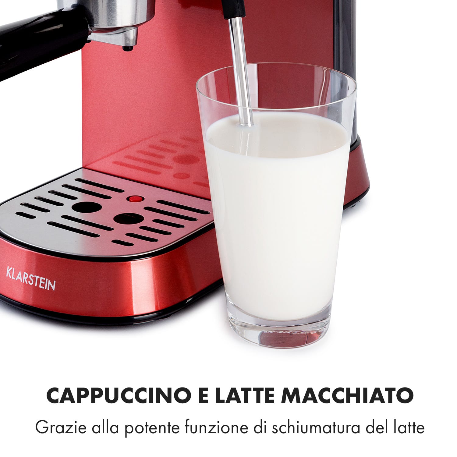 Macchina per caffè espresso Futura 20 bar 1450W 1,25l acciaio inossidabile Rosso metallizzato