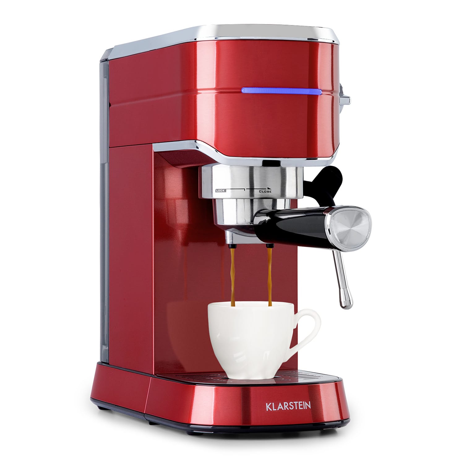 Futura Espressomaker 20 bar 1450 Watt 20 bar Wassertank: 1,25 Liter rostfreier Edelstahl Rot-Metallic