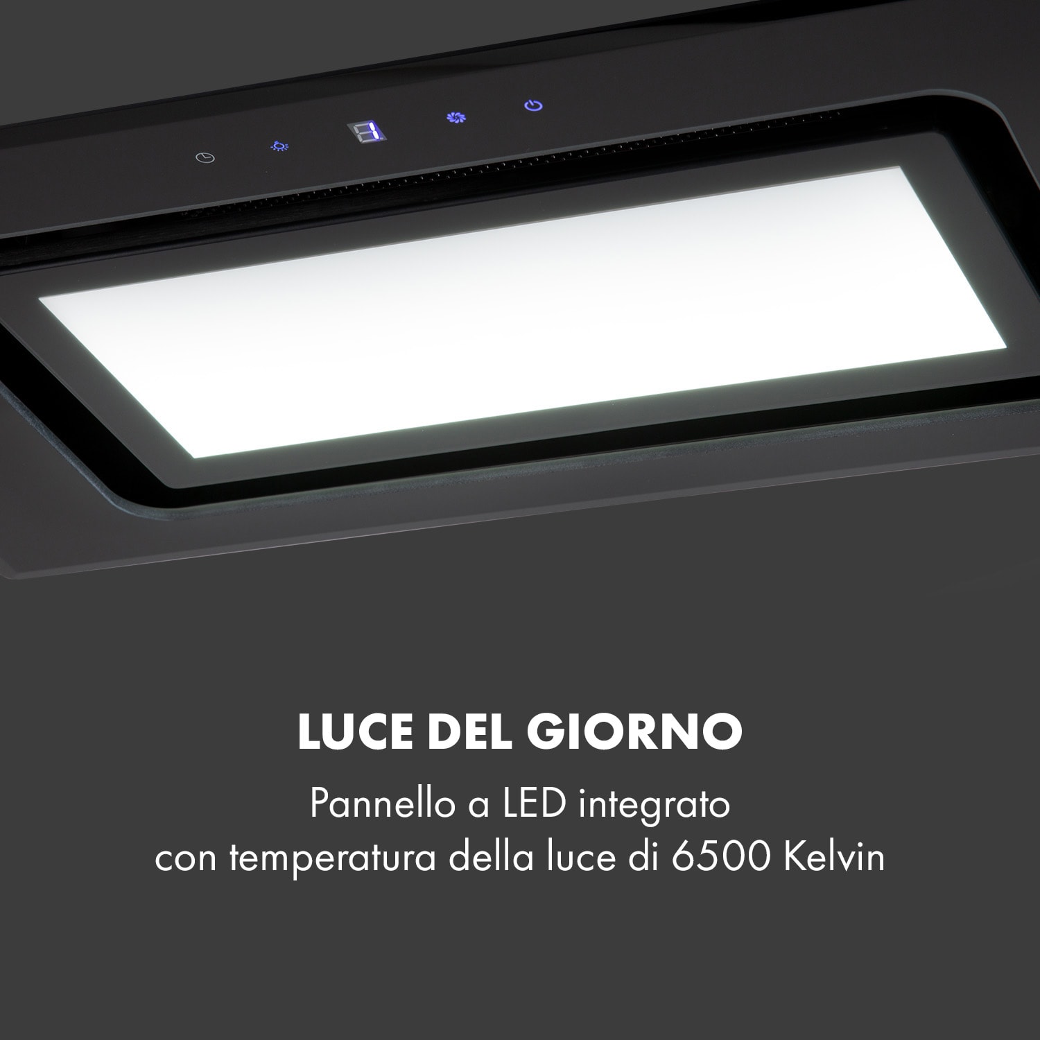 Hektor Brilliant Edition, Cappa Aspirante, 52 cm, 506 m³/h, Touch, Vetro, nero Nero
