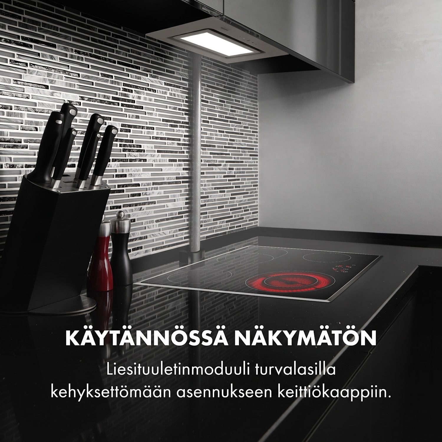 Hektor Brilliant Edition, liesituuletin, 52 cm, 506 m³/h, kosketuskäyttöpaneeli, lasi, valkoinen 52 cm | 506 m³/h | Valkoinen