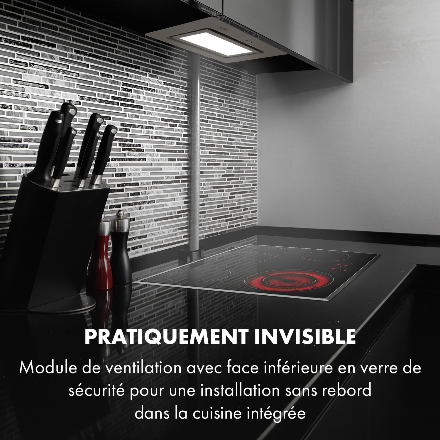 Hektor Brilliant Edition module de ventilation 52 cm 506 m³/h tactile blanc Blanc