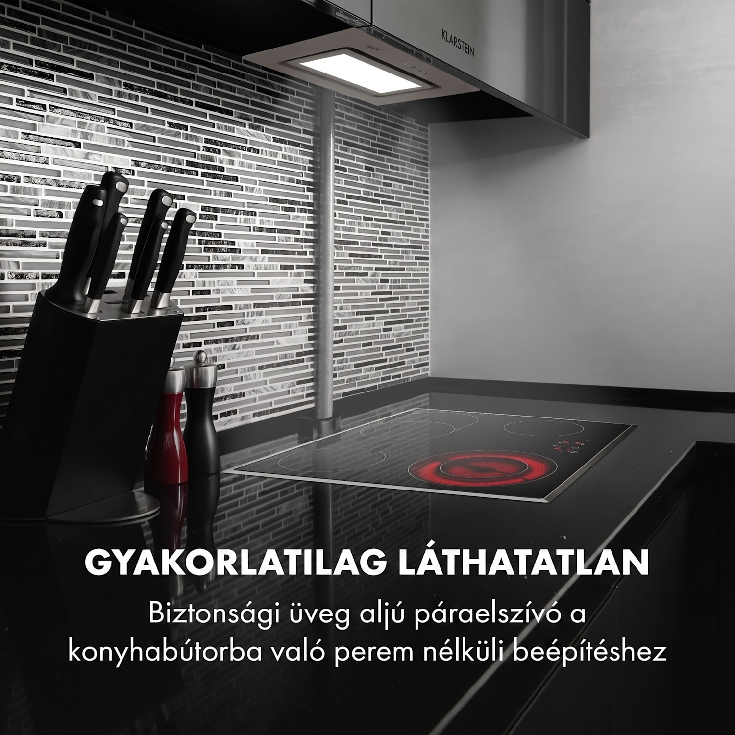 Hektor Brilliant Edition, beépíthető páraelszívó, 52 cm, 506 m³/ó, érintőképernyős, fehér Fehér