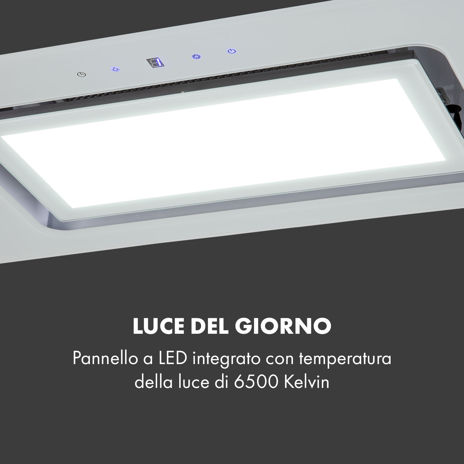 Hektor Brilliant Edition, Cappa Aspirante, 52 cm, 506 m³/h, Touch, Vetro, bianco Bianco